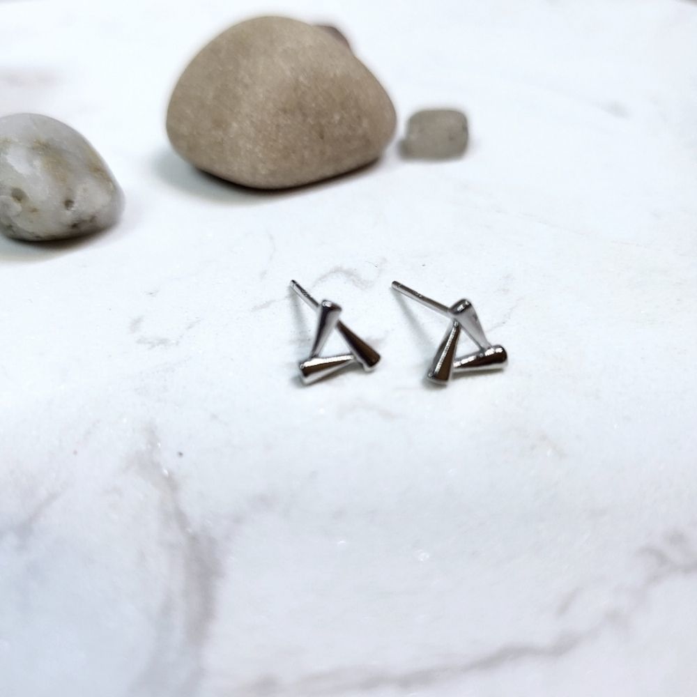 925 silver stamped studs silver tiny minimalist